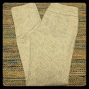 prAna Kara White & Taupe print jeans Size 12